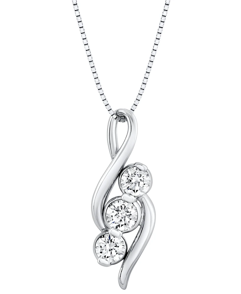 Sirena Diamond Treble Clef 18" Pendant Necklace (1/2 ct. t.w.) 14k White or Yellow Gold