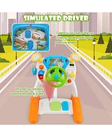 Gymax Kids Pretend Ride on Toy Driver Simulation Car Toddler Light Sound
