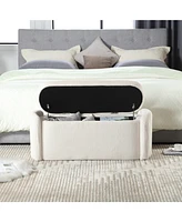 Modern Upholstered Storage Ottoman Bench for Living Room and Bedroom-The Pop Home
