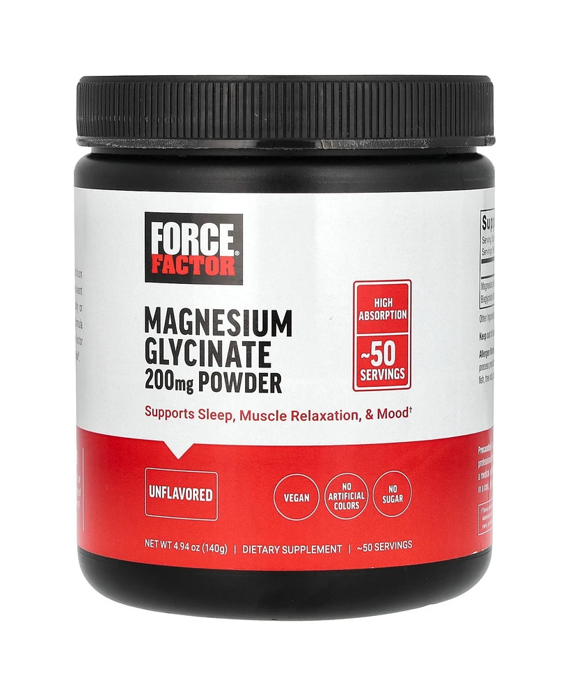 Force Factor Magnesium Glycinate Powder Unflavored