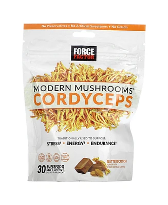 Force Factor Modern Mushrooms Soft Chews, Cordyceps Mushroom Supplement to Support Stress