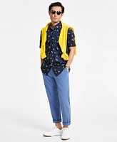 Club Room Men's Poplin Floral-Print Shirt, Exclusively at Macy's