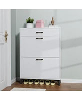 Slickblue Shoe Storage Cabinet for Entryway Organization and Space-Saving Solutions
