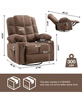 Boyel Living Massage Rocker Recliner Chair Rocking Chairs for Adults Oversized with 2 Cup Holders and Usb Charge