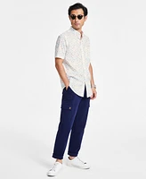Club Room Men's Poplin Cocktail Party Printed Shirt, Exclusively at Macy's