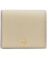 Lauren Ralph Crosshatch Leather Compact Wallet