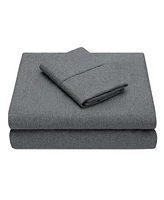 Chanasya Premium Classic Faux Linen Ultra Soft Luxury Textured Bed Sheets 3-Piece Set - Hypoallergenic Polyester