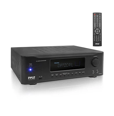 Pyle 5.2-Channel Home Theater Bluetooth Stereo Receiver with 4K Ultra Hd Support & MP3/Usb/Am/Fm - 1000W Max, PT694BT