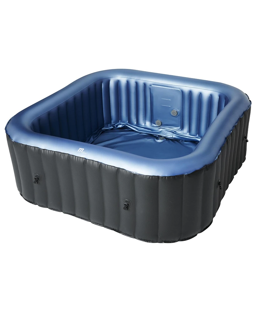 M Spa MSpa Tekapo 6 Person Inflatable Squared Hot Tub with Air Jets Massage System