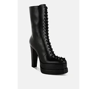 London Rag Sayal Faux Leather Lace Up Boots