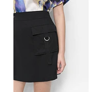 Dkny Women's Twill Cargo Mini Skirt