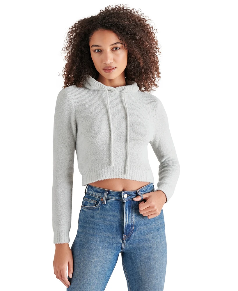 Steve Madden Women's Hidra Cropped Hoodie Sweater