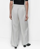 Dkny Women's Twill Pull-On Wide Leg Pants