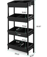 Tribesigns Wood Fruit and Vegetable Basket Stand Rack for Kitchen, Store, Supremarket, Black Friday Deals