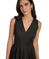 Calvin Klein Women's V-Neck Sleeveless A-Line Dress