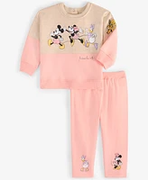 Disney Baby Girls Minnie & Friends Top Fleece Pants, 2 Piece Set