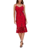 Siena Women's Embroidered Fit & Flare Dress