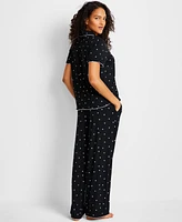 State of Day Women's Fluid Knit Notched Pajama Set, Exclusively at Macy's