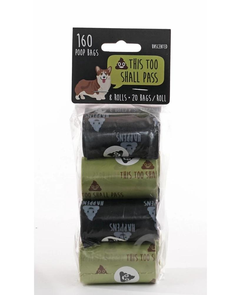 Precious Tails Dog Poop Bags, Biodegradable Humorous Pet Waste Bags Refills in Rolls, Leak-Proof, Durable, 160 ct