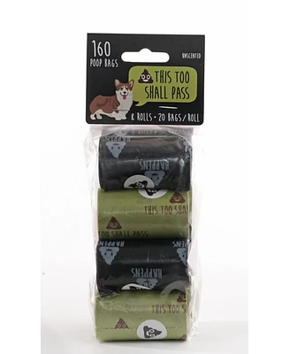 Precious Tails Dog Poop Bags, Humorous Pet Waste Bags Refills in Rolls, Leak-Proof, Durable, 160 ct