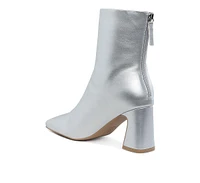 London Rag Simba Square Toe Metallic Ankle Boots