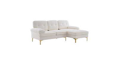 Slickblue Three-Seat Modular Sofa Simple and Stylish Indoor Seating for Modern Living Spaces