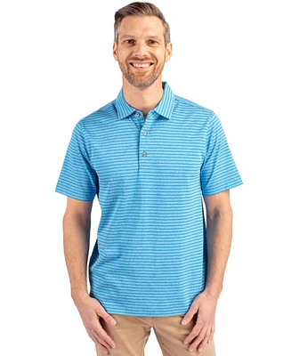 Cutter & Buck Men's Forge Eco Heather Stripe Stretch Recycled Polo Shirt