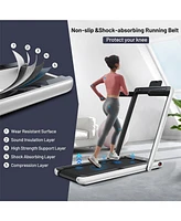 2.25 Hp 2-in-1 Folding Treadmill with Dual Touchscreen, Led Display & Smart Controls