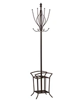 Kings Brand Furniture Matisse 8-Hook Bronze Metal Coat Rack Stand