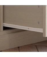 Famapy Overmolded Framed Glass 6 Door 3 Drawer Cabinet