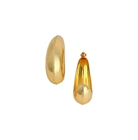 Sohi Women's The Semi-Fold Hoop Earrings