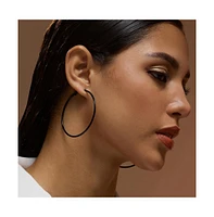 Sohi Women's The Large Minimal Hoop Earrings