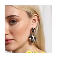 Sohi Women's The Eroded Drop Earrings