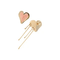 Sohi Women's The Heart-Fold Drop Earrings