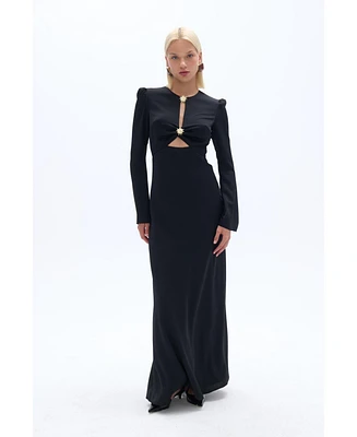 Nocturne Women's Cut-Out Detailed Maxi Dress