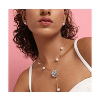 Sohi Women's Floral Drop Negligee Necklace