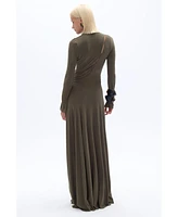 Nocturne Women's Double Breasted Long Dress