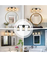 Flynama 24 in. 3-Light Vanity Light with Clear Glass Shade