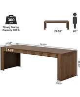 Tribesigns 79-Inch Extra Long Desk, Two Person Desk Double Desk for Home Office, Wooden Long Computer Desk, Writing Table Study Desk for Office