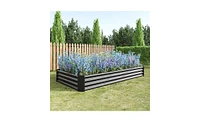 Slickblue Metal Raised Garden Bed Kit – 7.6x3.7x0.98ft Planter for Flowers, Vegetables