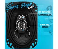 Pyle 6'' x 8'' Three-Way Triaxial Car Speaker System, 400W, Black (Pair)