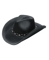 Peter Grimm Roberto Ultra Felt Polyester Skull Band Western Drifter Hat