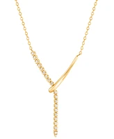 Diamond Vertical Line 18" Lariat Necklace (1/5 ct. t.w.) in 14k Gold