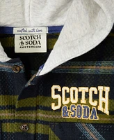 Scotch & Soda Big Boys Yarndye Hooded Shirt Jacket