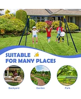 Hongge 3-in-1 Outdoor Swing Set for Kids Aged 3 to 10