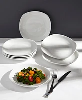 Studio Tu Soft Square Ceramic 8" Salad Plates, Set of 8