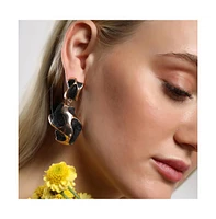 Sohi Women's The Eroded Drop Earrings