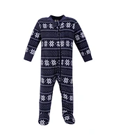 Hudson Baby Baby Boys Hudson Fleece Zipper Sleep and Play 2pk, Sweater Plaid