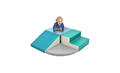 Slickblue Toddler Soft Foam Climb and Crawl Playset Safe, Cushioned Nugget Blocks for Early Development