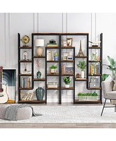Tribesigns 12-Shelf Display Shelves Book Storage Organizer Set of 2,6-Tier Bookshelf 70.9 inch Tall Bookcase